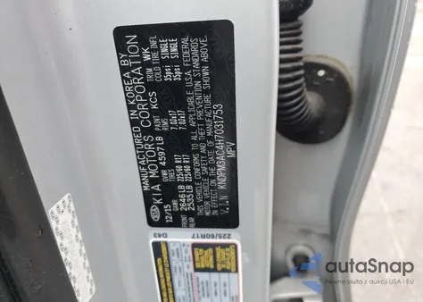 2017 Kia Sportage Lx из США, поврежденный, VIN KNDPM3AC4H7031753